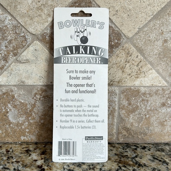 Bowler’s Talking Beer Opener - Picture 3 of 3